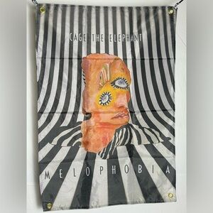 Cage The Elephant Banner Tapestry (polyester) 2x3 Ft. With 4 Grommets